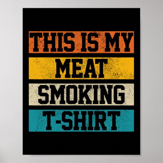 BBQ Grillmaster Chef cadeau Dit is mijn vlees Poster (Voorkant)