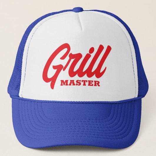 BBQ GrillMaster trucker hat for chef cook Trucker Pet (Voorkant)