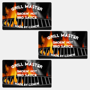 BBQ Grillsaus Smokin Hot 2,6 x 1,5" Labels