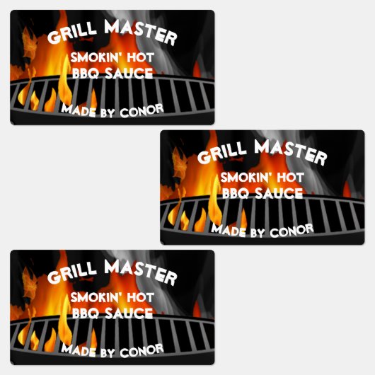 BBQ Grillsaus Smokin Hot 2,6 x 1,5" Labels (Groep)
