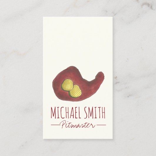 BBQ Hot Chicken Nashville TN Barbecue Restaurant Visitekaartje (Voorkant)