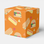 BBQ Hot Dog Burger Food Sandwich Party Sinaasappel Bedankdoosjes (Achterkant)