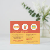 BBQ Hot Dog en Burger Housewarming Party Kaart (Staand voorkant)