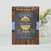 BBQ HouseWarming Chalk Board New Sweet Home Invite Kaart (Staand voorkant)