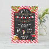 BBQ Housewarming Party New Home Backyard BBQ Kaart (Staand voorkant)