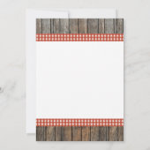 BBQ Housewarming Rustic Red Hog Roast Wood Invite Kaart (Achterkant)