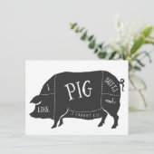 BBQ I houdt van varken en ik kan niet liegen Kaart (Staand voorkant)