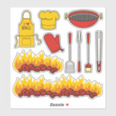 BBQ Icon Set Stickers (Vel)