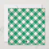 BBQ Invitation Gingham Print Kaart (Achterkant)