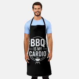 BBQ is mijn cardio Grappige vader grill citaat Schort