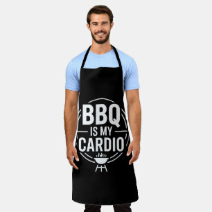 BBQ is mijn cardio Grappige vader grill citaat Schort