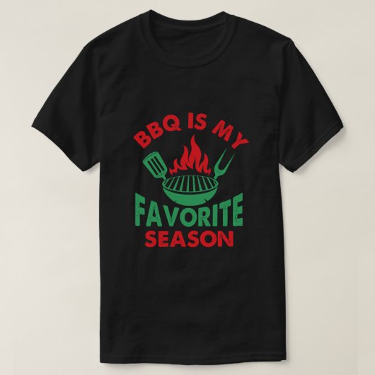 BBQ is mijn favoriete kerstkleuren voor het seizoe T-shirt (Design voorkant)