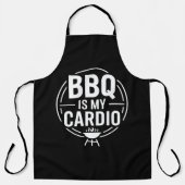 BBQ Is My Cardio Funny Dad Grill Quote Schort (Voorkant)