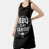 BBQ Is My Cardio Funny Dad Grill Quote Schort (Insitu)