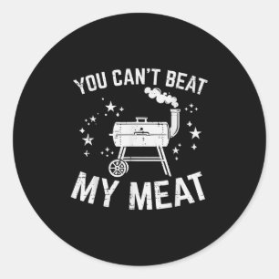 BBQ Je kunt mijn vlees niet verslaan Grappige barb Ronde Sticker