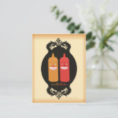 BBQ, kinder partij, hotdogs enz. Kaart (Staand voorkant)