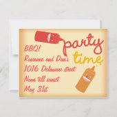 BBQ, kinder partij, hotdogs enz. Kaart (Achterkant)