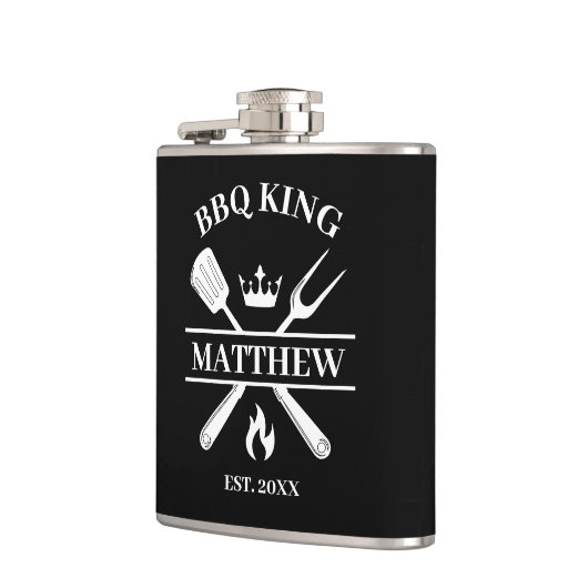 BBQ King Barbecue gepersonaliseerd Heupfles (Links)