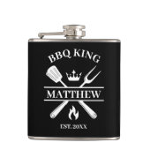 BBQ King Barbecue gepersonaliseerd Heupfles (Voorkant)