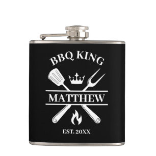 BBQ King Barbecue gepersonaliseerd Heupfles