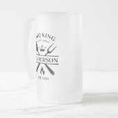 BBQ King Barbecue gepersonaliseerd Matglas Bierpul (Voorkant links)