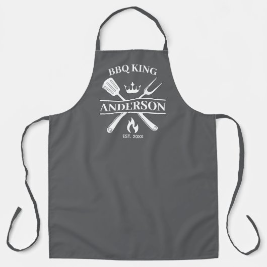BBQ King Barbecue gepersonaliseerd Schort (Voorkant)