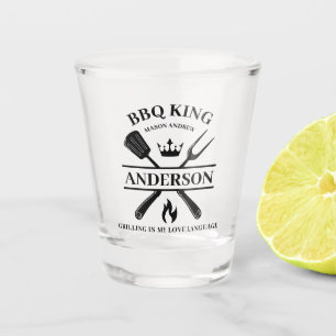 BBQ King Barbecue gepersonaliseerd Shot Glas