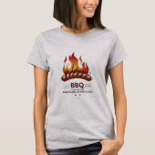 BBQ King - Bold & Fun T-shirt voor Backyard Queens (Voorkant)