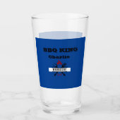 BBQ KING Editable-tekst Glas (Voorkant)