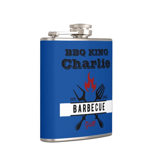 BBQ KING Editable-tekst Heupfles (Rechts)