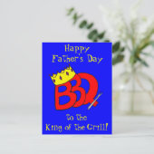 BBQ King Father's Day Postcard Briefkaart (Staand voorkant)