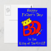 BBQ King Father's Day Postcard Briefkaart (Voorkant / Achterkant)
