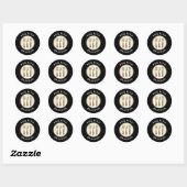 BBQ King Grilling Tools Embleem Naam van de vader Ronde Sticker (Vel)