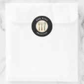 BBQ King Grilling Tools Embleem Naam van de vader Ronde Sticker (Tas)