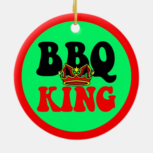 BBQ King Keramisch Ornament (Achterkant)
