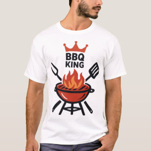 BBQ King Kroon en Grill Master Logo T-shirt