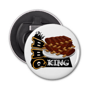 BBQ KING! Pictogram Button Flesopener