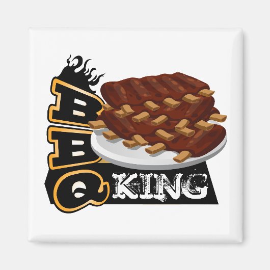 BBQ KING! Pictogram Magneet (Voorkant)