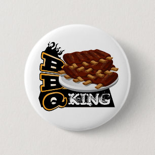 BBQ KING! Pictogram Ronde Button 5,7 Cm