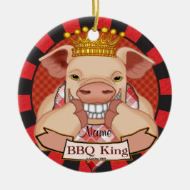 BBQ King Pig custom ornament