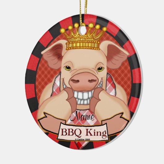 BBQ King Pig custom ornament (Links)