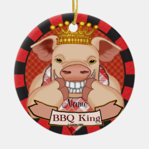 BBQ King Pig ornament