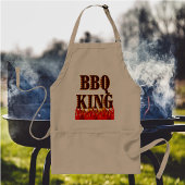 BBQ King Red Flames Cookout Gezegde Schort