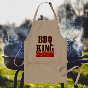 BBQ King Red Flames Cookout Gezegde Schort