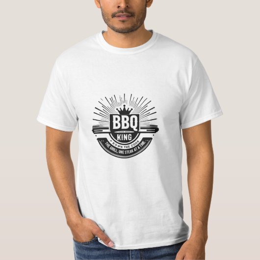 BBQ King - Regel de grill, Draag de kroon T-shirt (Voorkant)