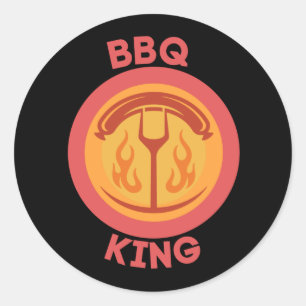 BBQ KING RONDE STICKER