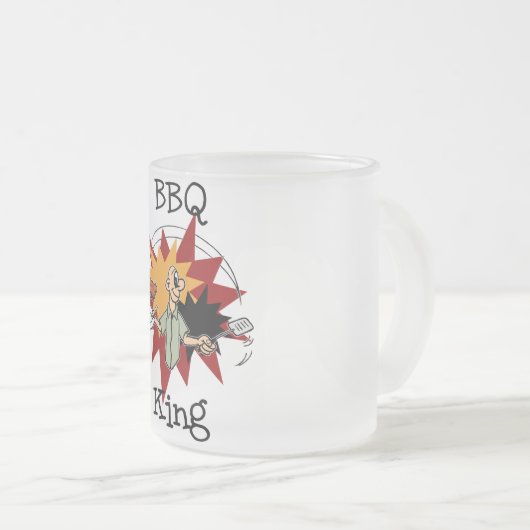 BBQ King T-shirts en cadeaus Matglas Koffiemok (Voorkant rechts)