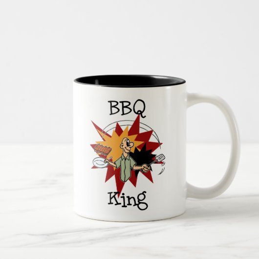 BBQ King T-shirts en cadeaus Tweekleurige Koffiemok (Rechts)