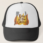 BBQ King Trucker Hat Trucker Pet (Voorkant)