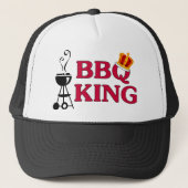 BBQ King Trucker Hat Trucker Pet (Voorkant)